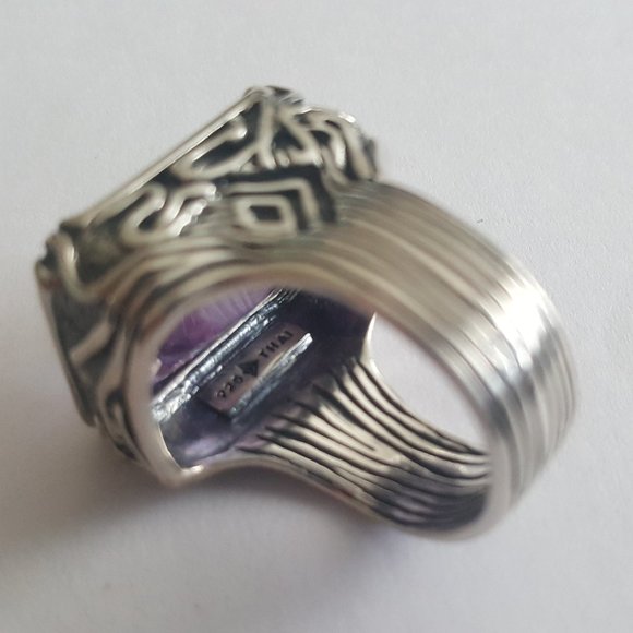Silpada Bold Lavender CZ Sterling Silver Ring 7 - Picture 4 of 7